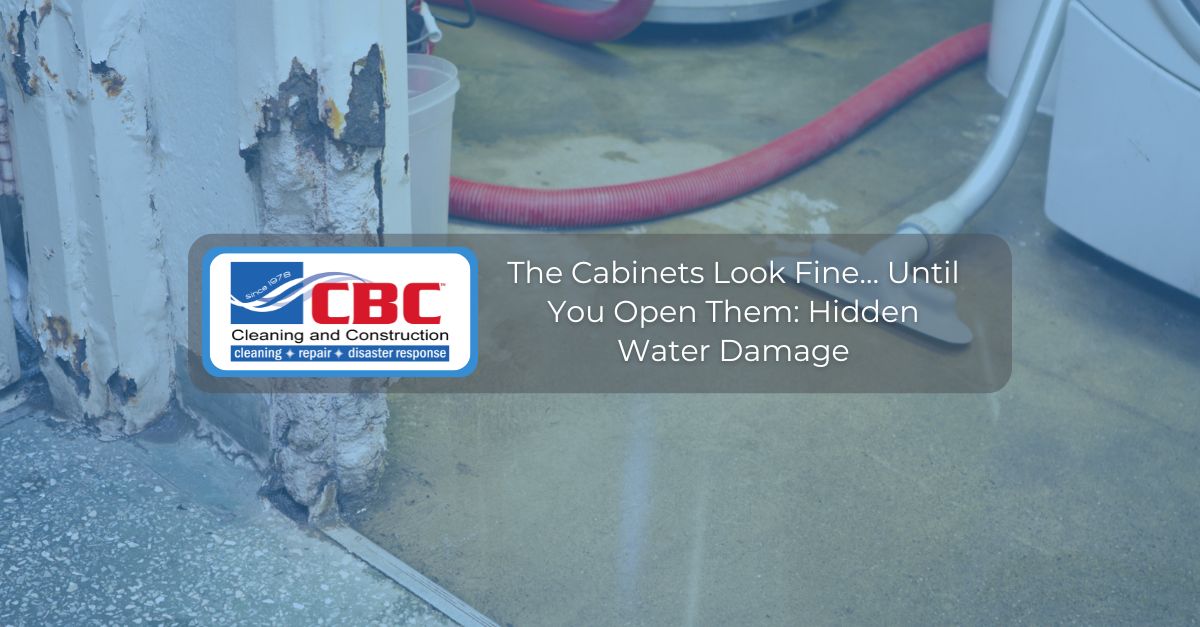 the cabinets look fine until you open them hidden water damage