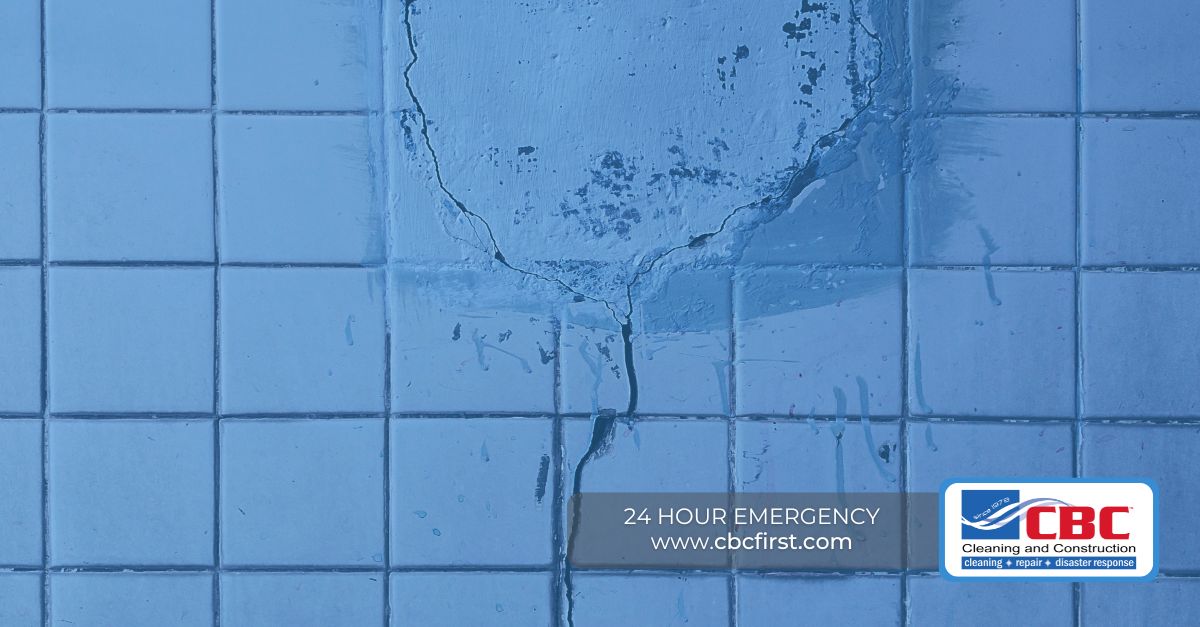 cracked tiles and old